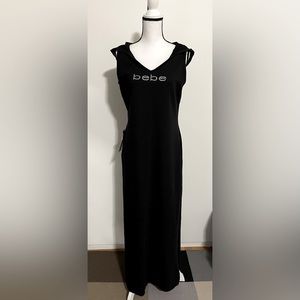 BEBE New Maxi Tank Hoodie Dress with Swarovski elements